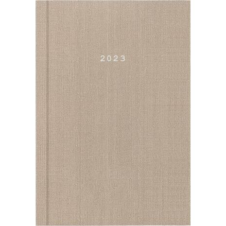 Ημερολόγιο ημερήσιο NEXT Fabric δετό 12x17cm 2023 μπεζ